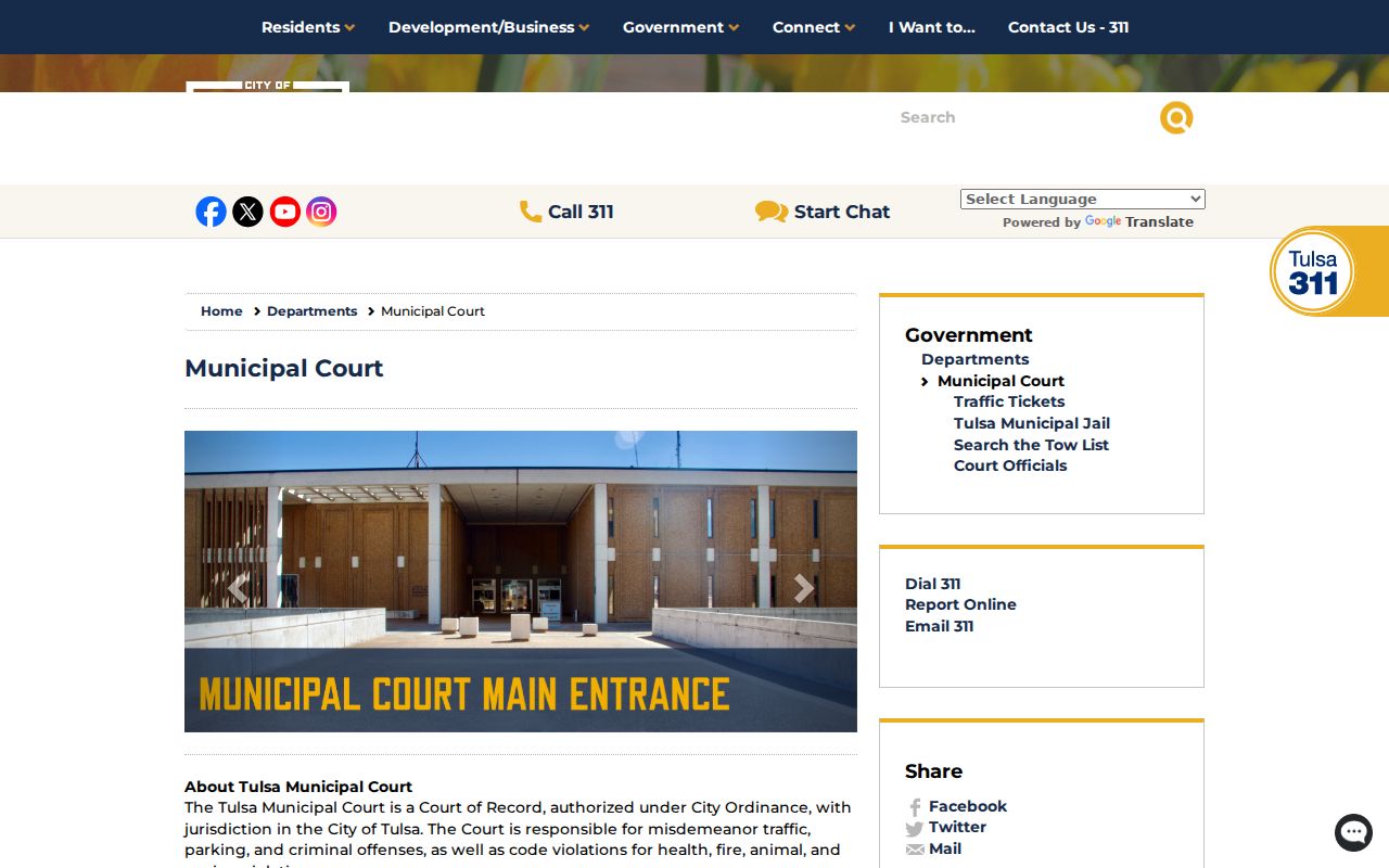 Tulsa County municipal court warrant information